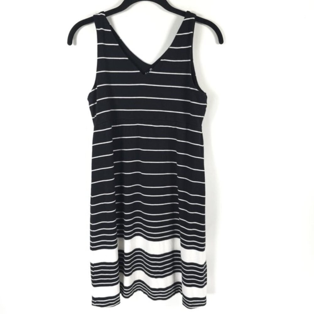ATHLETA Santorini Striped VNeck Sleeveless Tank Mini Dress Modal/Spandex Size SP